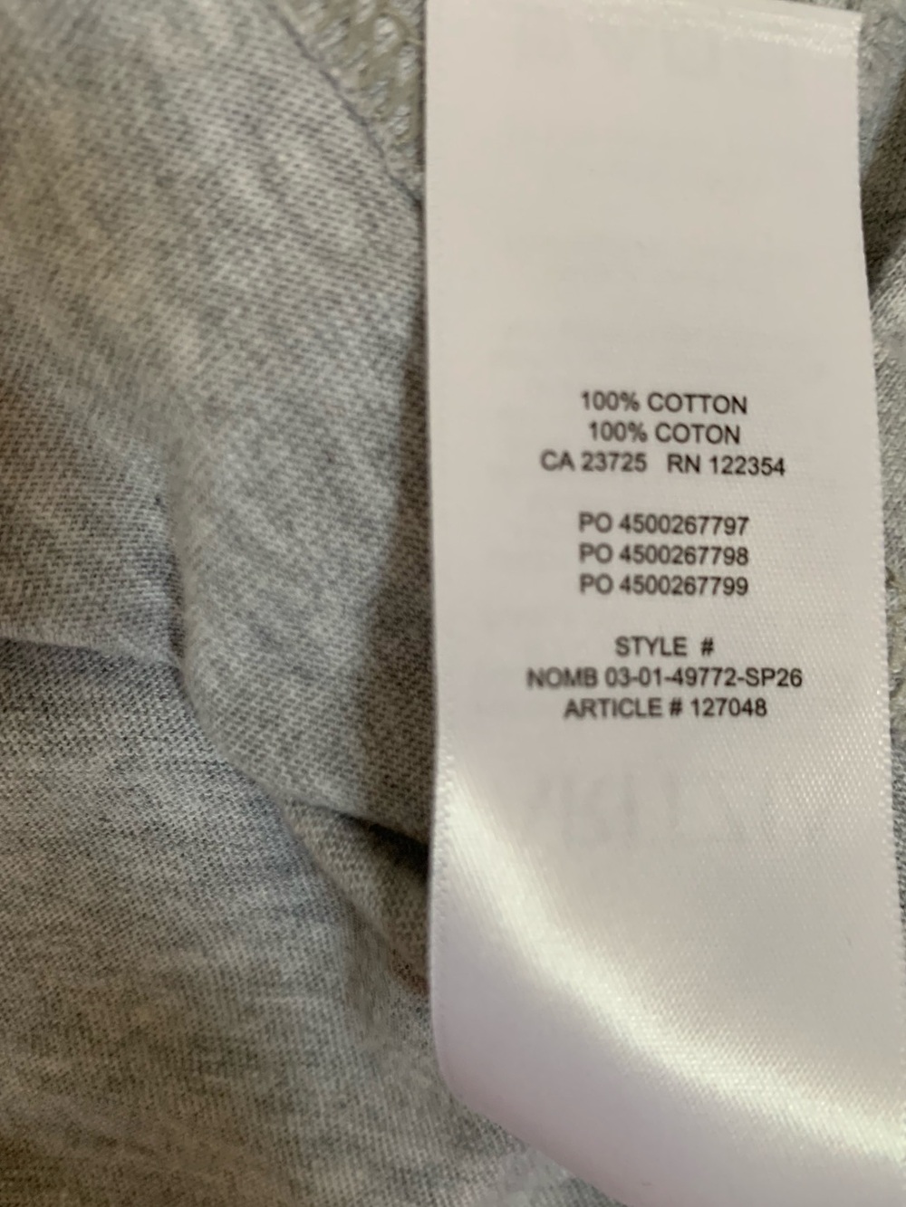 TNA Aritzia Soft Feels Ace T-Shirt Gray Navy Varsity 3/4 Sleeve Size Small NWOT - Picture 8 of 8